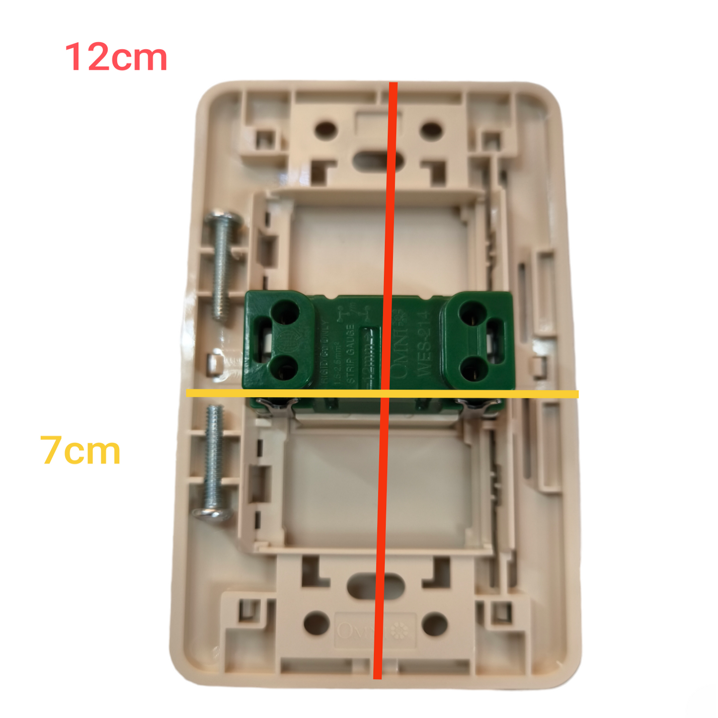Omni 1 Gang 1 Way Illuminated Switch 16A 250V with Plate Cover WEP-101+WES-214