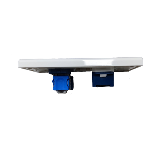 Panasonic LAN Outlet and Telephone Outlet with Plate, Data Outlet CAT6 and Telephone Outlet with Plate Wide Series, Data and Voice with Plate WEG2164 / WEG24886 / WEG6802W-1