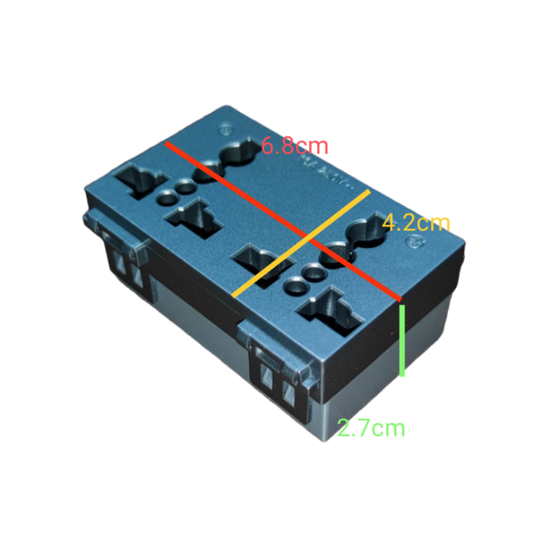 Omni Duplex Universal Outlet with Ground and Plate Designer Series Graphite 16A 250V DWU-402/DWP-113G