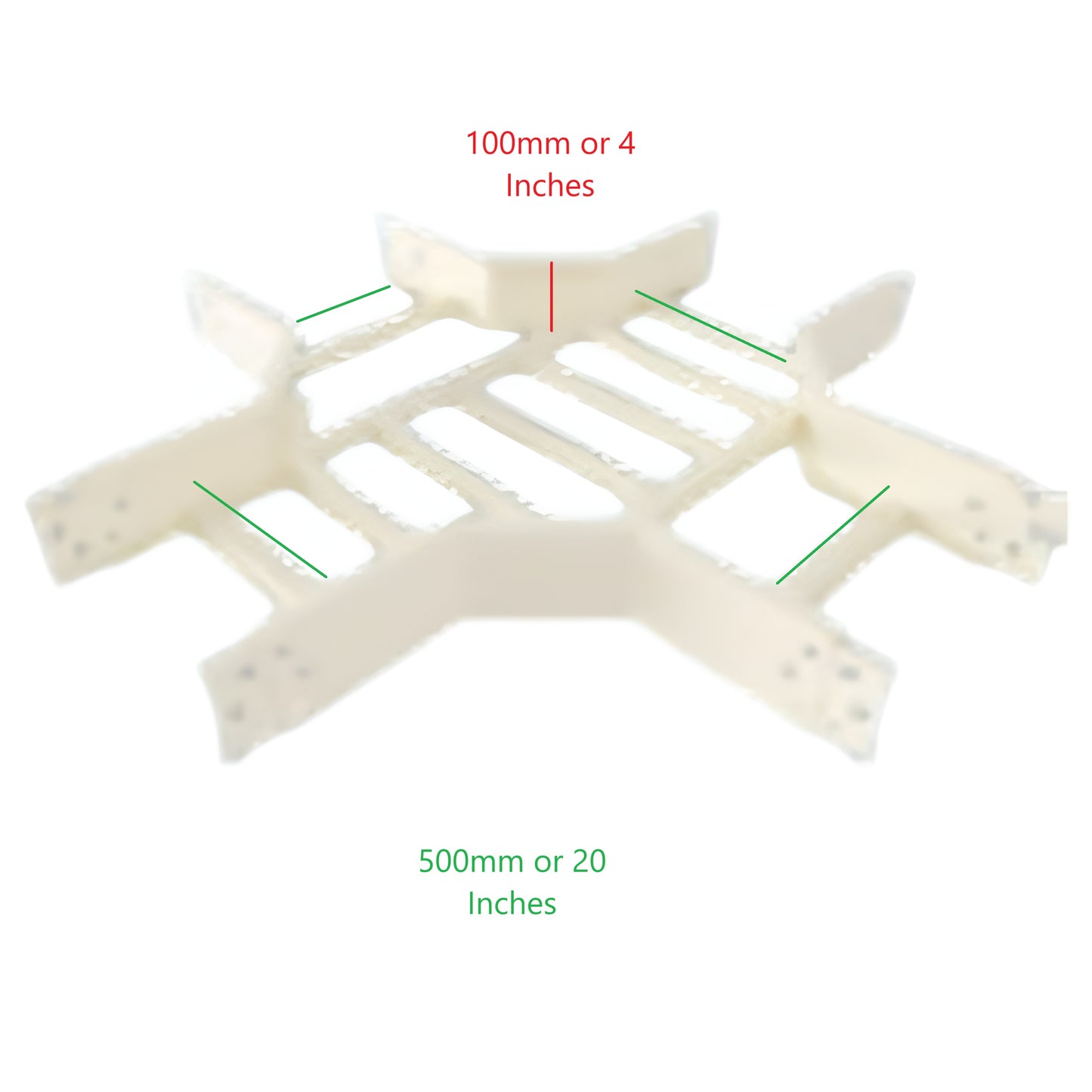 Royu Cable Ladder Horizontal Cross cable tray component measuring 100mm by 500mm in white