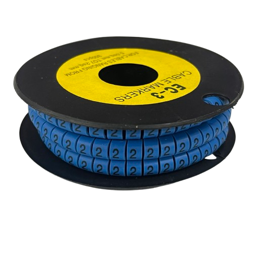 Grippes Cable Marker Blue - 2 Roll for Organizing and Identifying Cables Effectively