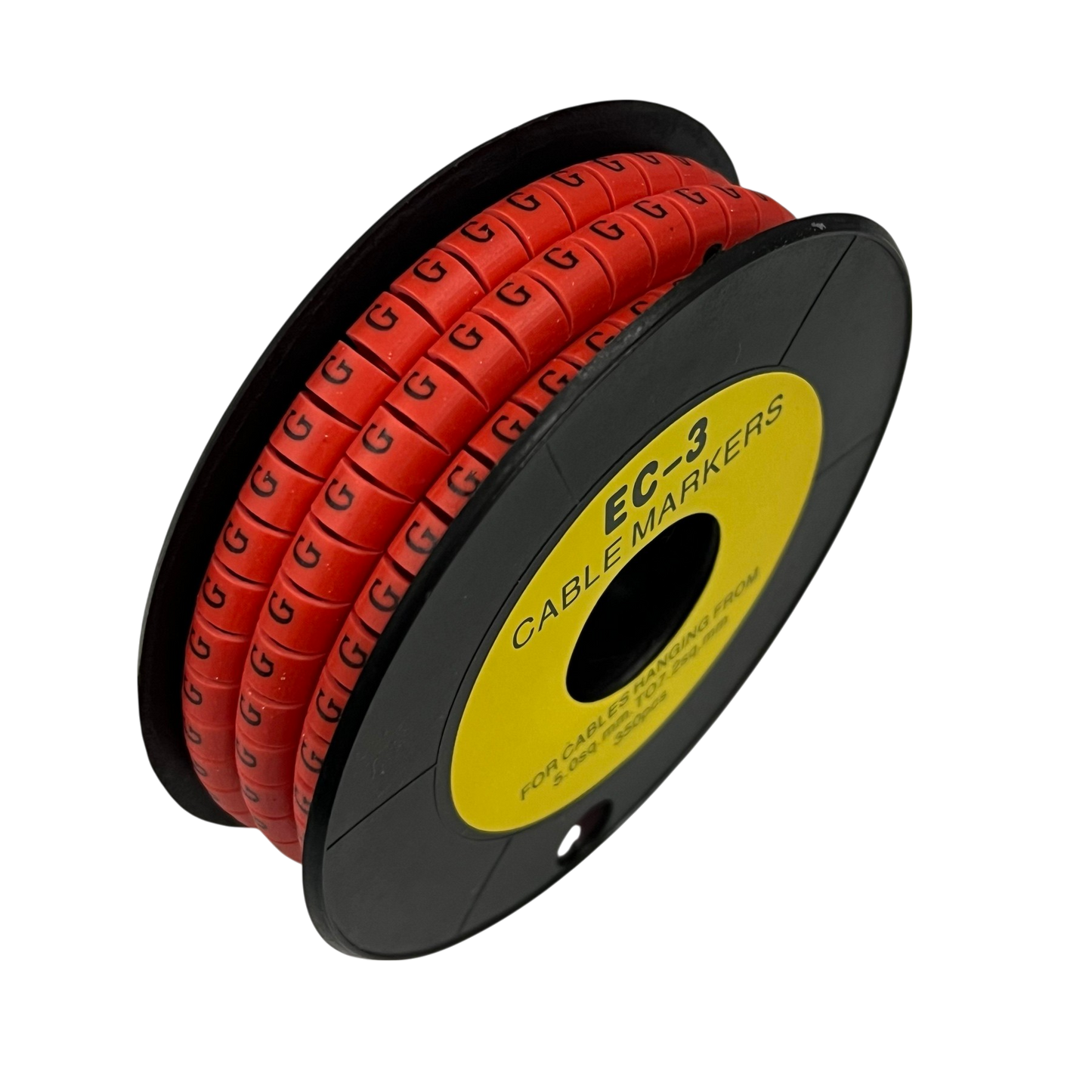 Grippes Cable Marker Red - G on a spool for organizing cables effectively