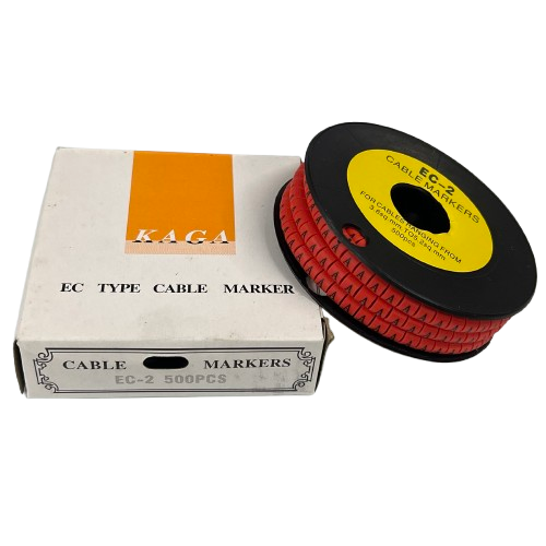 Grippes 500pcs Cable Marker Red on spool for organizing and identifying cables easily