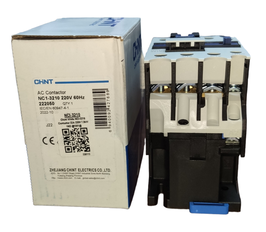 Chint Magnetic Contactor 50A 220V 1NO power switch device with packaging box