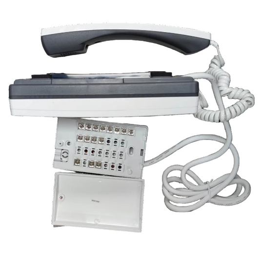 Commax 12 Station Intercom Master Unit with Corded Handset and Multiple Connection Ports