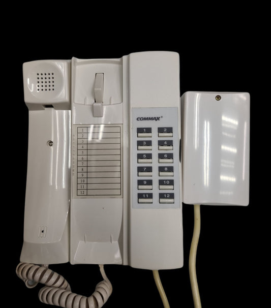 Commax Intercom 12 Station Master Unit TP-12 white wall-mounted security communication device