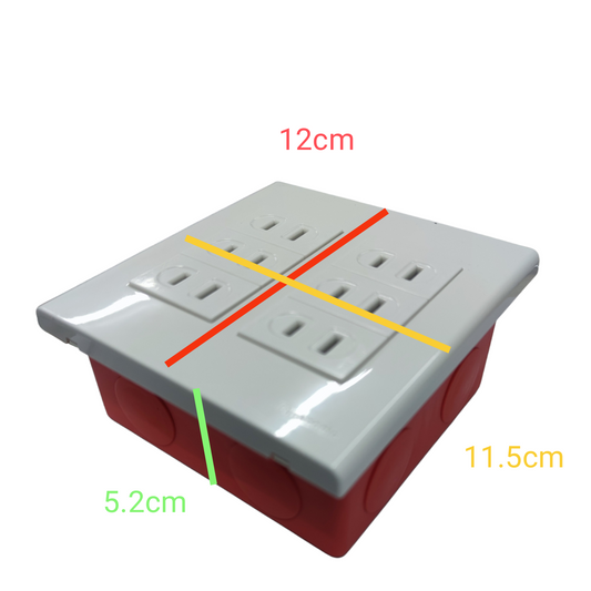 Panasonic 6 Gang Flat Pin Outlet 16A 250V with Utility Box (WEG6806+(6XWEG1001-5)+Utility Box