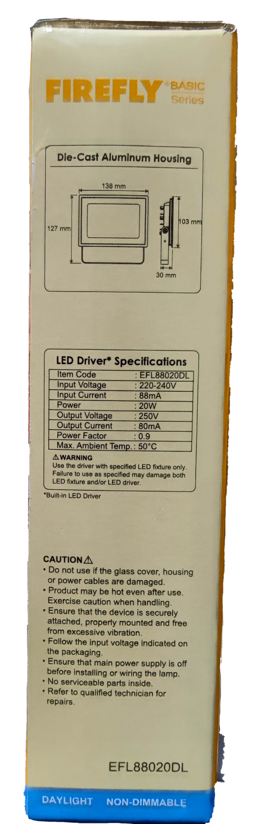 Firefly 20W LED Floodlight 220V Daylight Flood Light