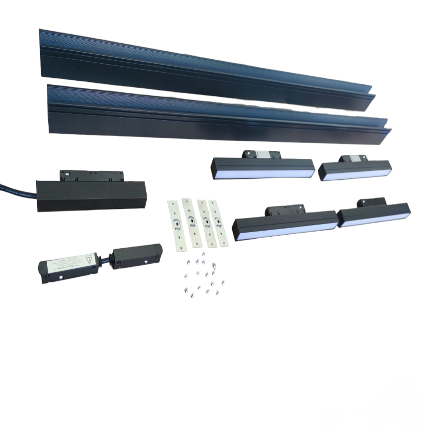 ILLUMIQ TERRA Magnetic Track Light 2 Meters 50mm with 4pcs 12W LED Flood Track Light 220V Daylight 6500K