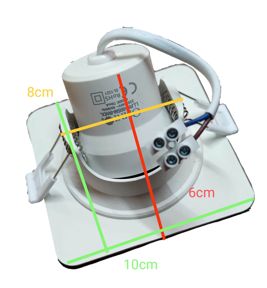Omni 8W LED Downlight Square Movable Downlight Daylight 6500K 220V