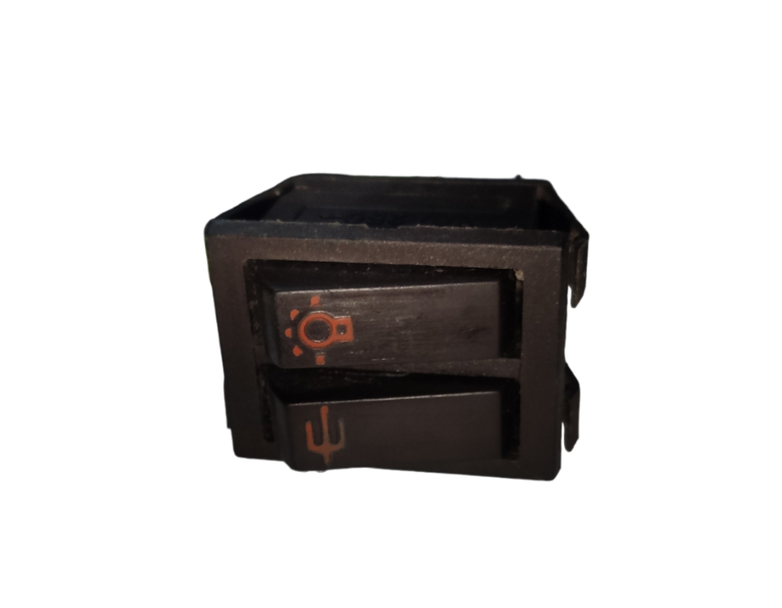 Electx Electrical Supply Dual Double Switch 3A 250V black power switch with orange icons