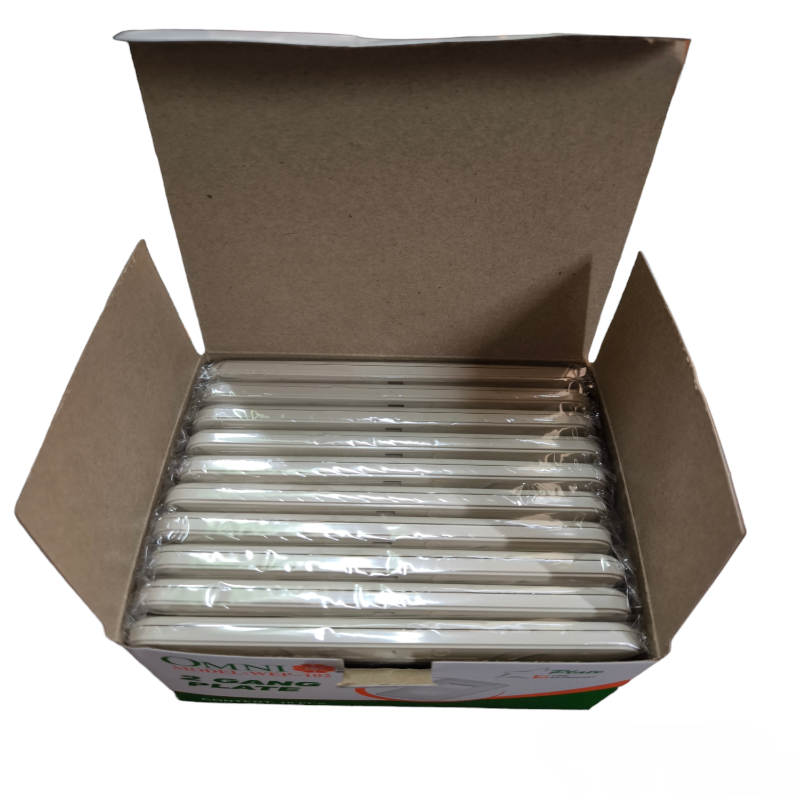Omni 2 Gang Plate Cover Device Classic Series WEP-102 10pcs
