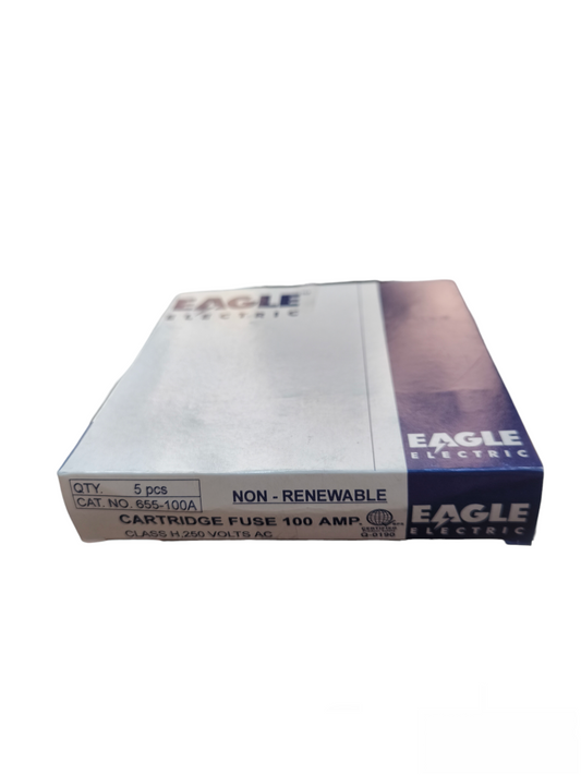 Eagle 100A Non- Renewable Fuse cartridge pack of 5 pieces for electrical circuitry and parts