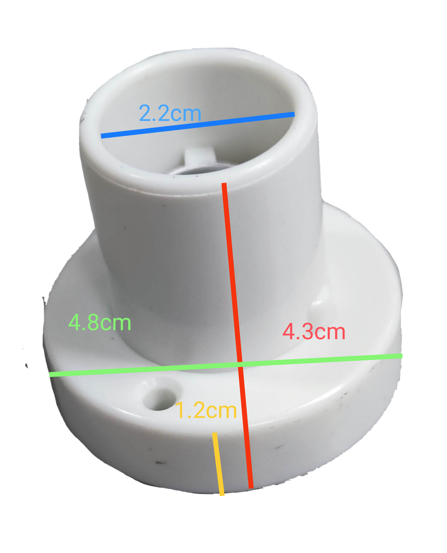 Omni E-14 PVC Socket, Small E14 Socket, Candle Bulb Socket (3pcs)