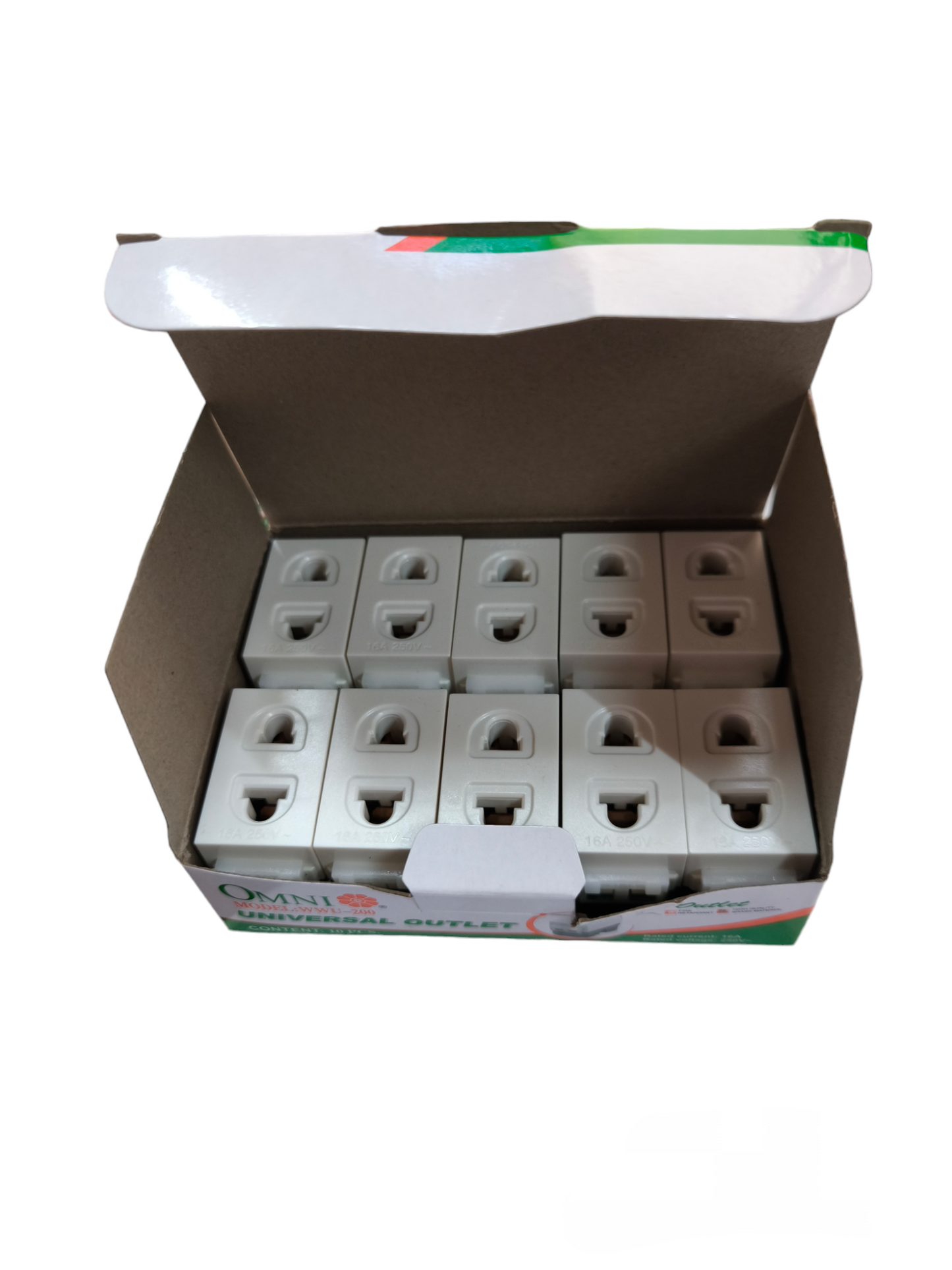 Omni Universal Outlet 15A 250V WWU-200 (10pcs)