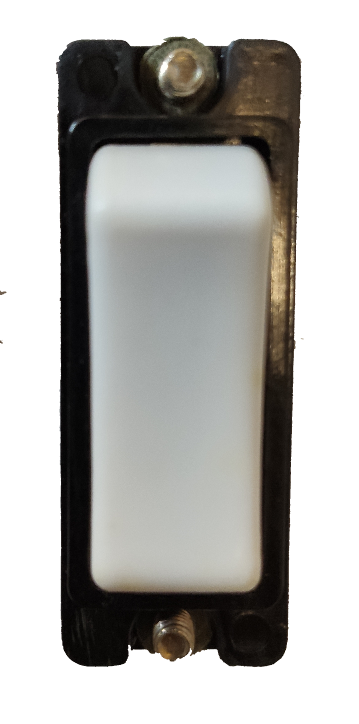 Vimar electrical wall switch 250V white toggle on black mounting frame