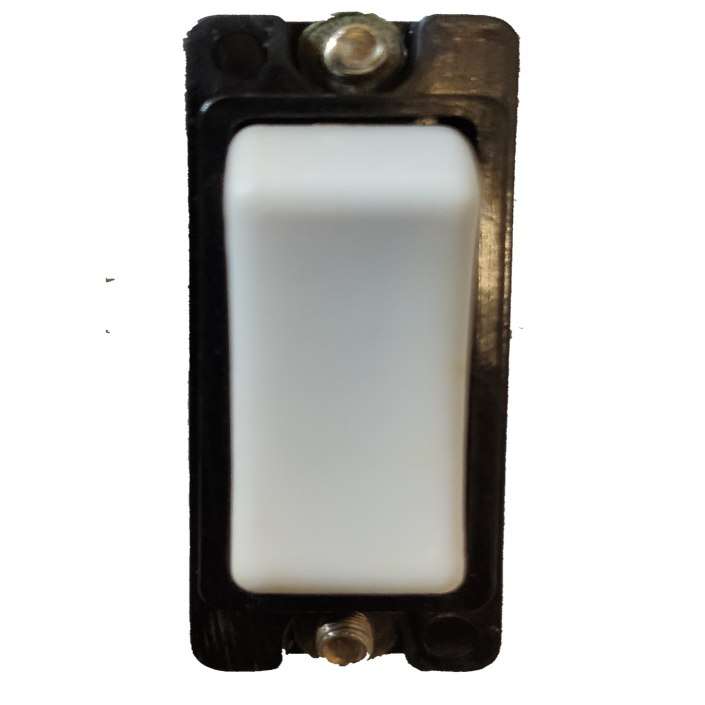 Vimar electrical wall switch 250V white toggle on black mounting frame