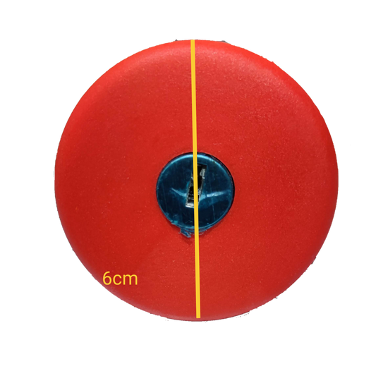 Sassin emergency push button key to unlock red circular safety switch 6cm diameter