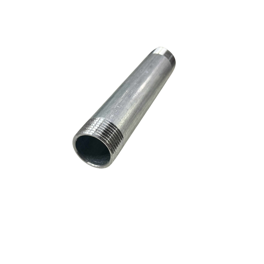 EMT conduit nipple 1 inch 6 inches in silver metal for electrical conduit connections
