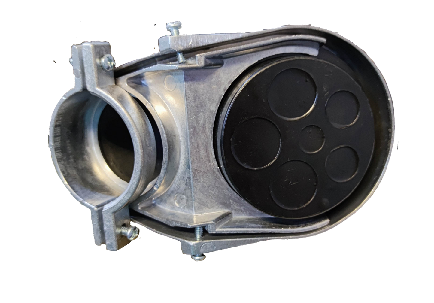 Entrance Cap 58mm EMT Clamp Type electrical conduit part with metal clamp and rubber sealing cap