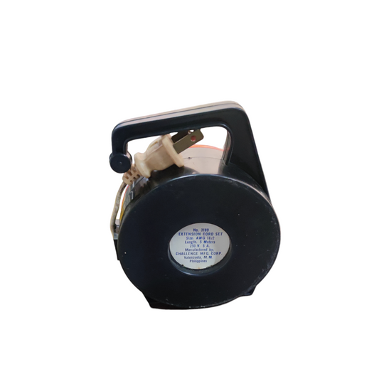 Surer Extension Cord 1 Gang Wheel Type with black round reel and handle for easy portability