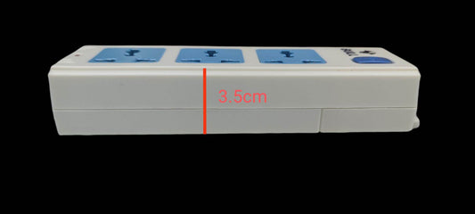 Bull Extension Cord Outlet Universal Type 3 Gang power strip with three universal sockets and compact design