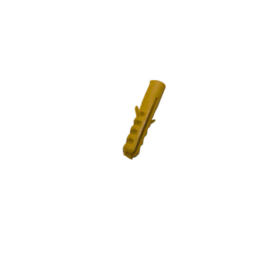 Yellow plastic masonry wall anchor plug Tox 7mm x 3cm for secure fixing of light fixtures and shelves