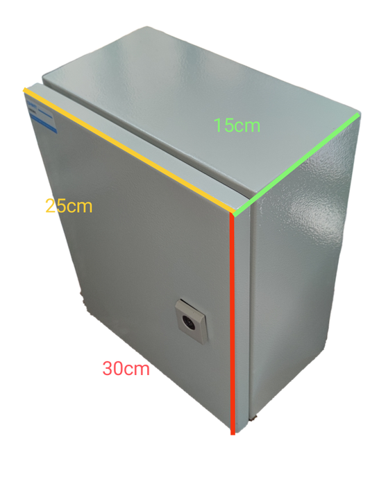 Grippes Control Box 300 x 250 x 150 mm Powder Coated Beige, Electrical Enclosure, Metal Enclosure, Steel Wall Box IP65