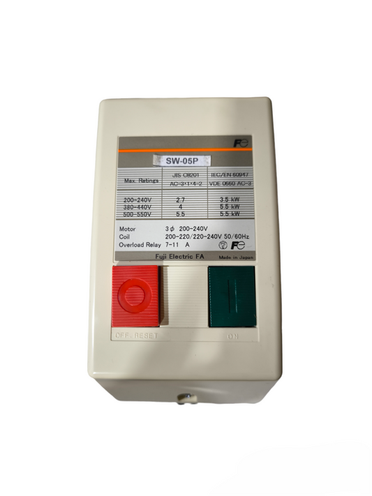 Fuji Magnetic Starter 3 Phase 220V switch with red and green buttons for power control