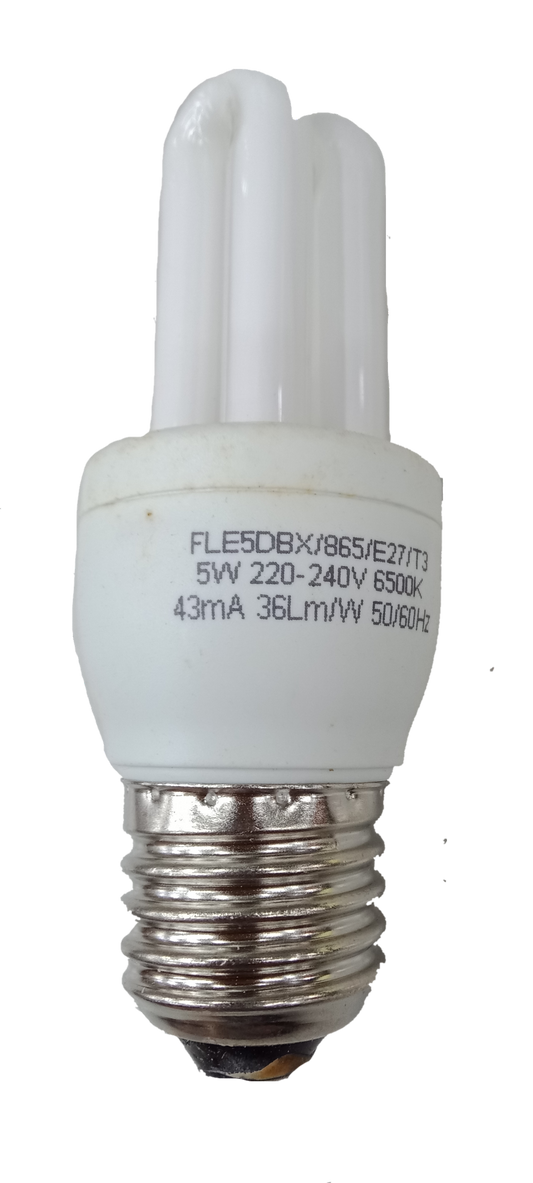 5W GE 2U 220V economizer lamp compact fluorescent bulb by Electx Electrical Supply