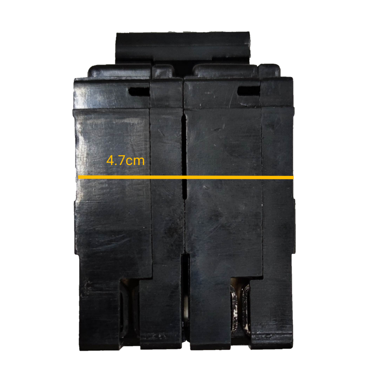 Terasaki 10A Circuit Breaker 2 Pole 220V black electrical component measuring 4.7 cm width