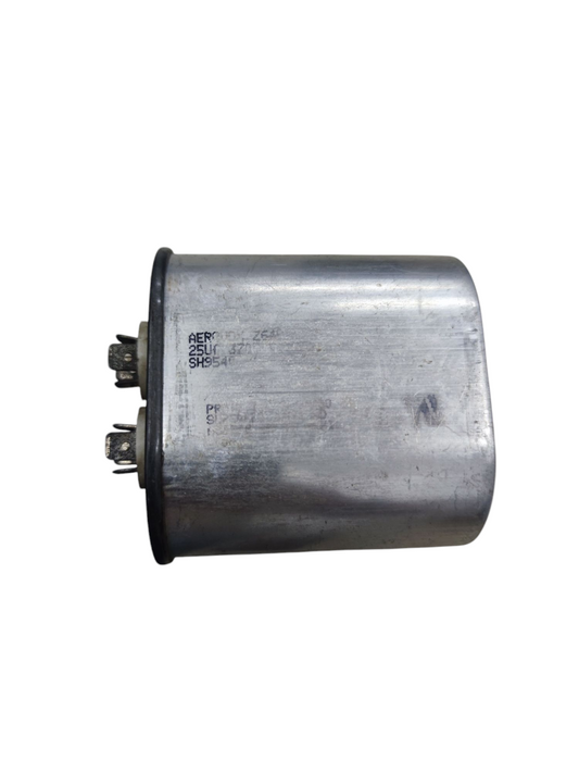 Sprague 25uF 370V motor capacitor electrical circuitry part with metal casing and connection terminals