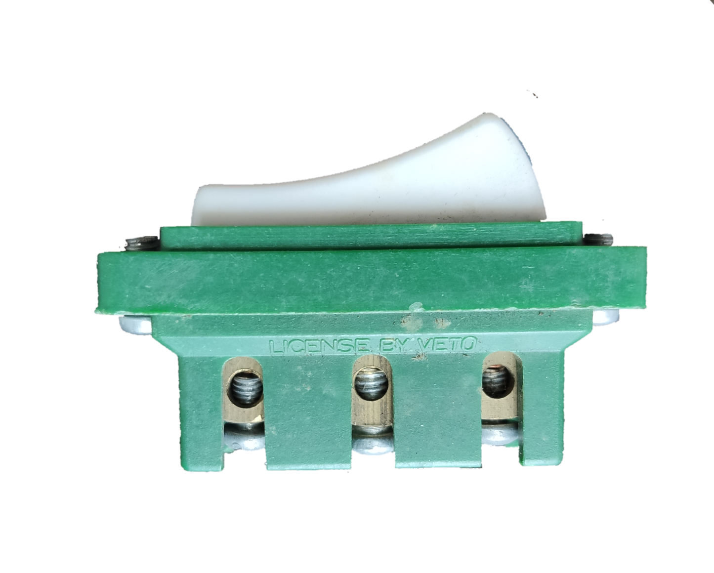 Electx Electrical Supply 3 way switch 10A 250V with green base and white toggle for electrical use