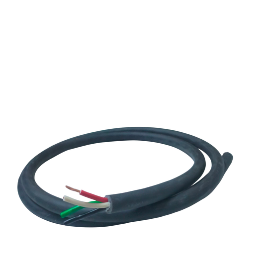 Phelps Dodge 4 core 2.0mm electrical wire with black insulation and exposed colored wires