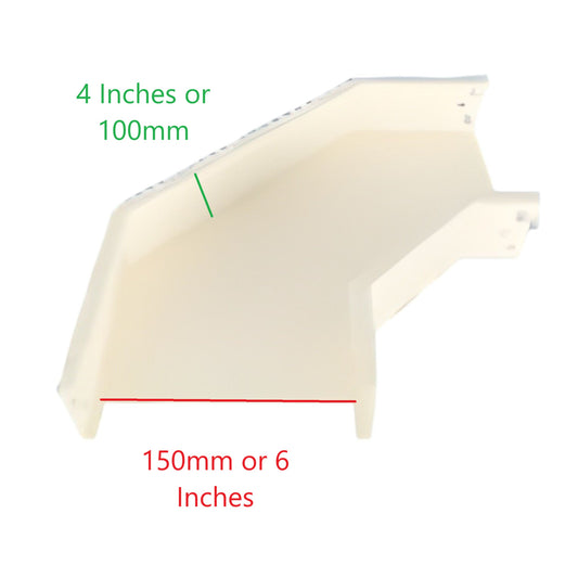 Royu cable tray 150mm x 100mm white plastic cable management with dimension annotations