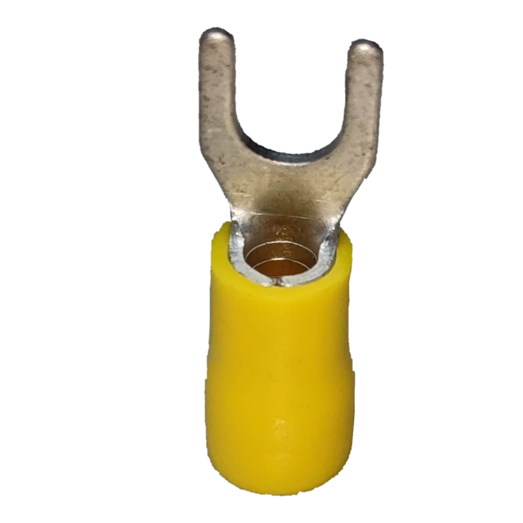 Terminal Lugs Y Type Yellow Insulation fork spade crimp connector insulated cable terminal for wiring