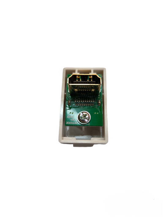 T&J HDMI wall outlet device with a sleek design for easy integration into home theater systems