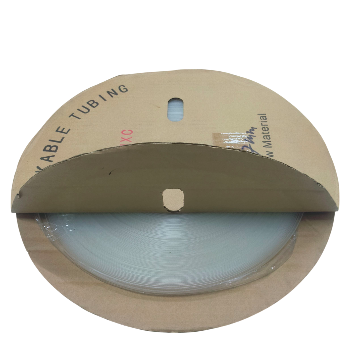 China made Heat Shrinkable Tube Clear cable management tubing on a cardboard spool