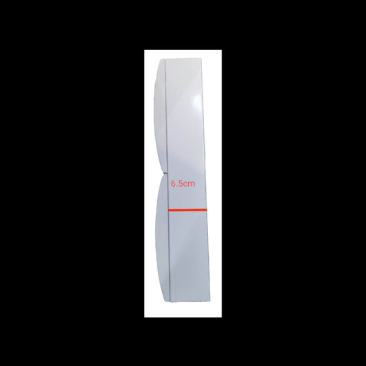 Side view of Himel HDB Breakers Panel Board 50A 2 Pole showing its slim 6.5cm profile in white casing