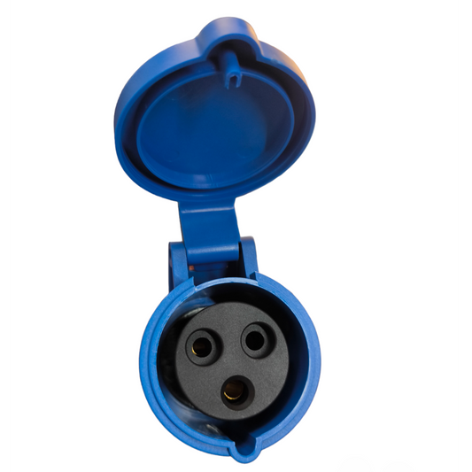 Wixim blue Industrial Outlet Cord Connector Type with protective flip cover for power connections