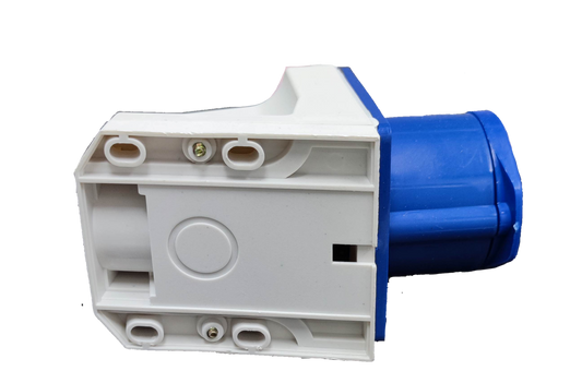 Grippes industrial wall outlet 16A in white and blue for heavy-duty power connections