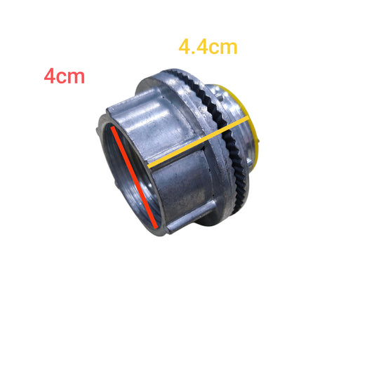 Water Tight Hub 40mm metal conduit connector with threaded body and rubber gasket for watertight pipe joints