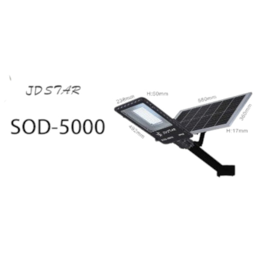 Solar street lamp IP65- JD Star featuring a modern design and durable materials for outdoor use