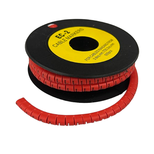 500pcs Cable Marker - L Red on a spool designed for effective cable management
