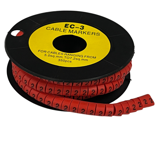 Grippes Cable Marker Red - 2 on spool for organizing cables of various sizes efficiently