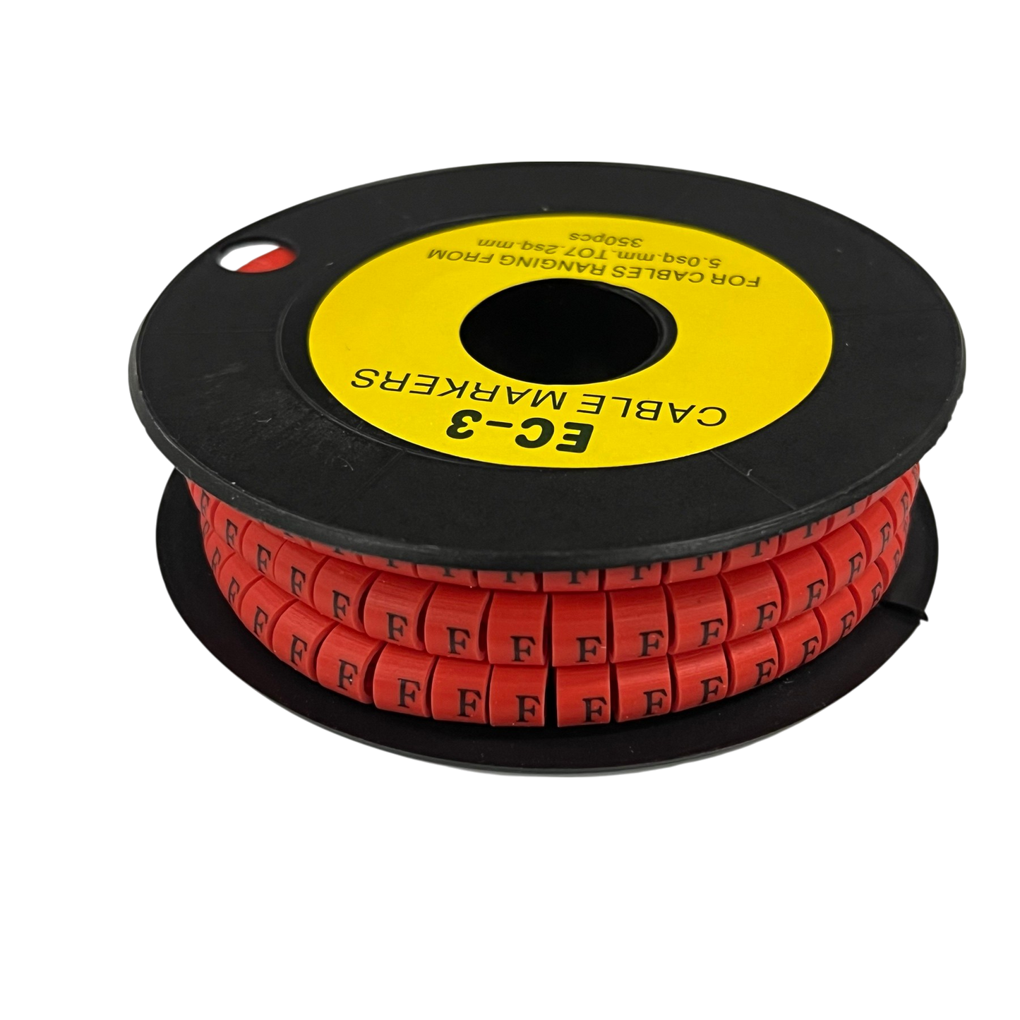 Grippes Cable Marker Red - F on a reel for organized cable management and identification