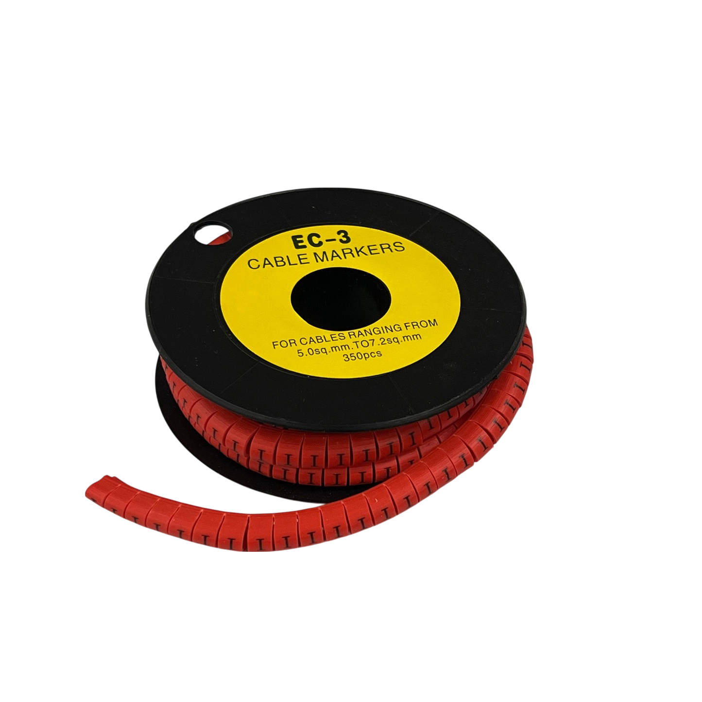 Grippes Cable Marker Red - I on a spool for organizing and identifying cables efficiently