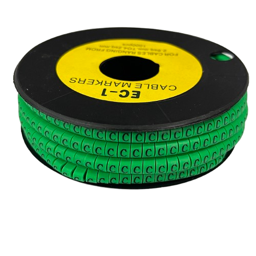 EC-1 cable marker green 1000pcs on a spool for efficient cable management and organization