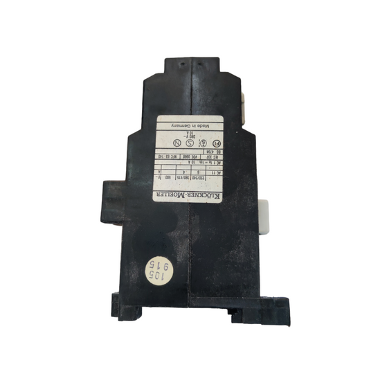 Klockner Moeller magnetic contactor 10A electrical switch component in black with labeled specifications