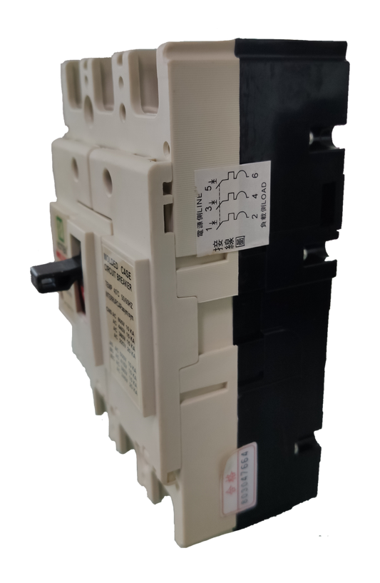 Koten 175A Industrial Circuit Breaker 3 Pole in white and black for electrical circuitry protection